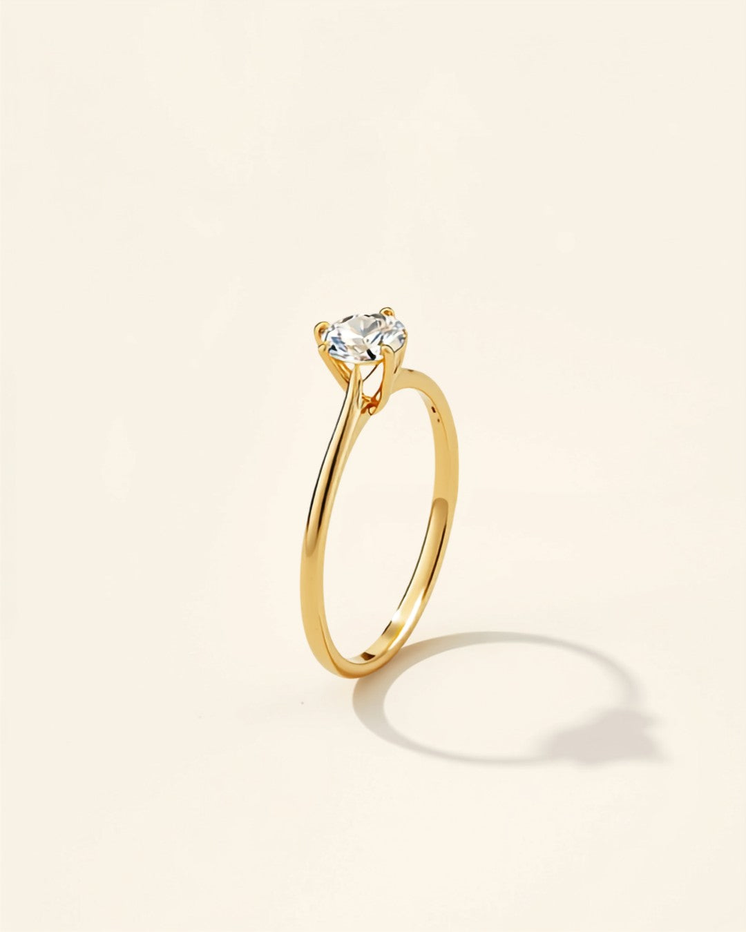 Solitaire Poire vermeil or — Carron et Olivier