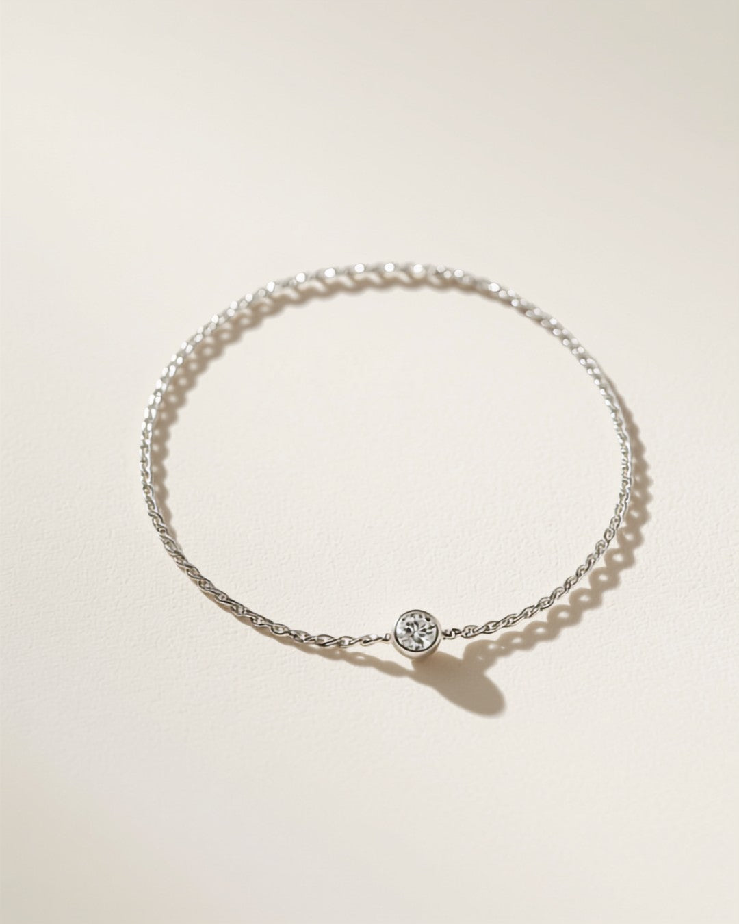 Bracelet Chaîne Solitaire argent 925 — Carron et Olivier