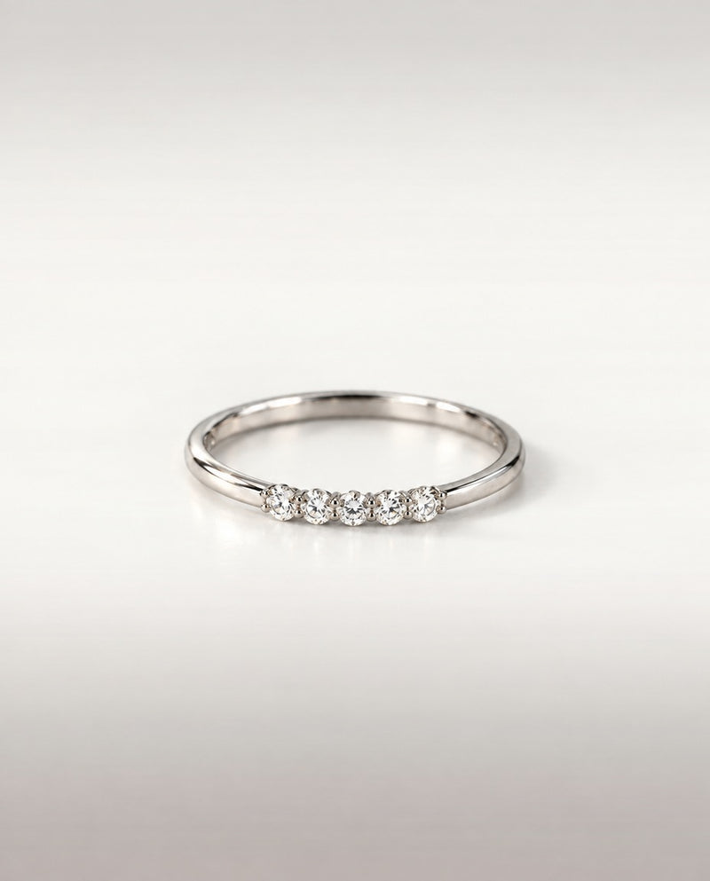 Bague Quintet Blanc