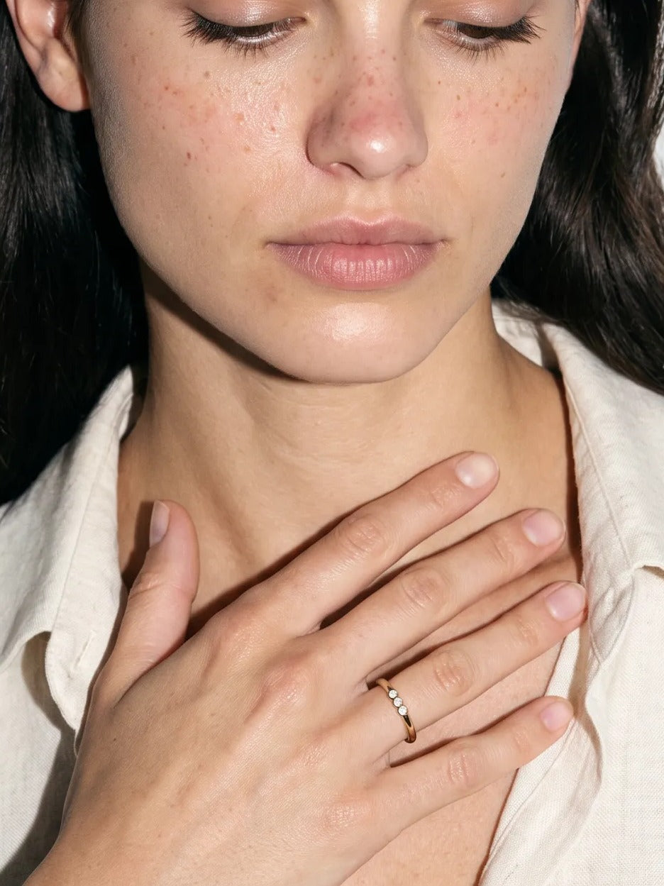 Bague Trio portée