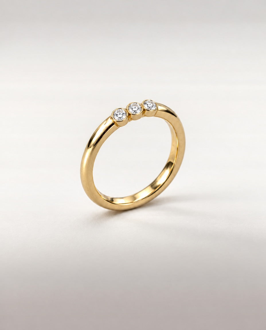 Bague Trio — vue inclinée