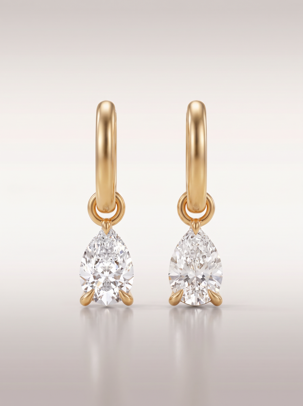 Dormeuses Goutte Diamant — vue de face