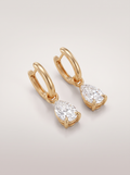 Dormeuses Goutte Diamant — posées à plat