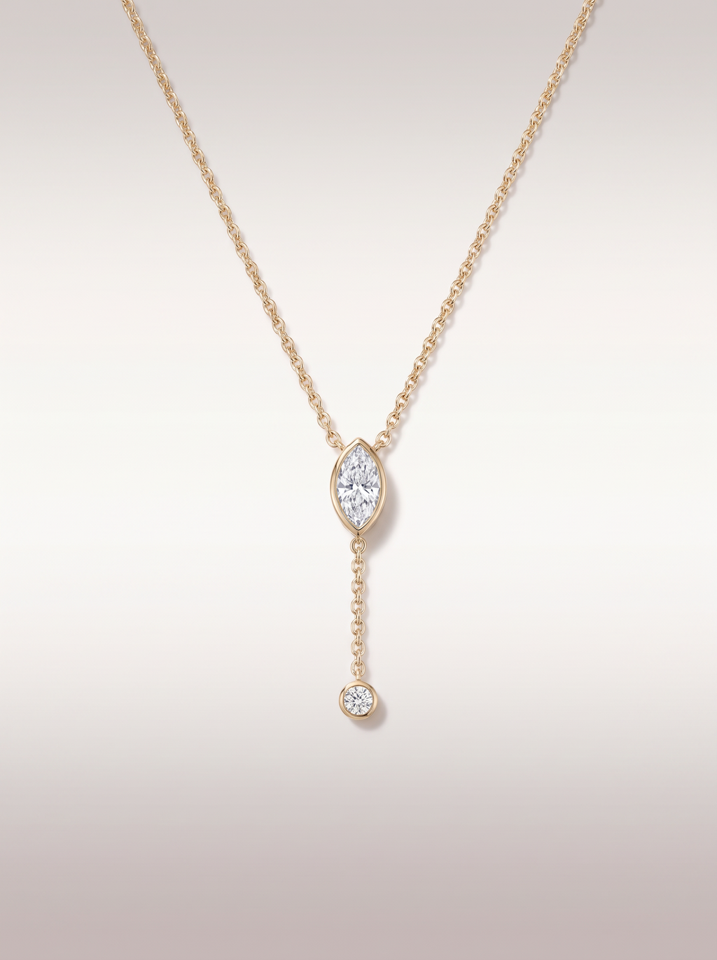 Collier Lariat Marquise — vue de face