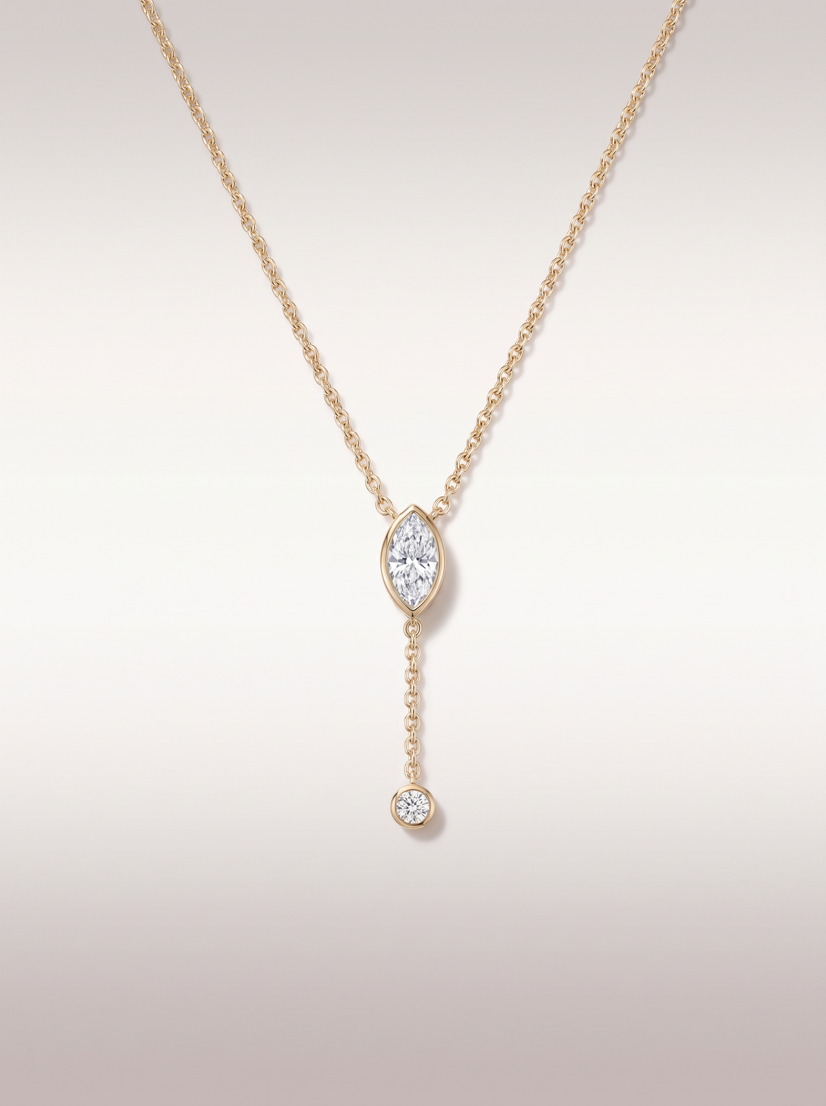 Collier Lariat Marquise — vue de face