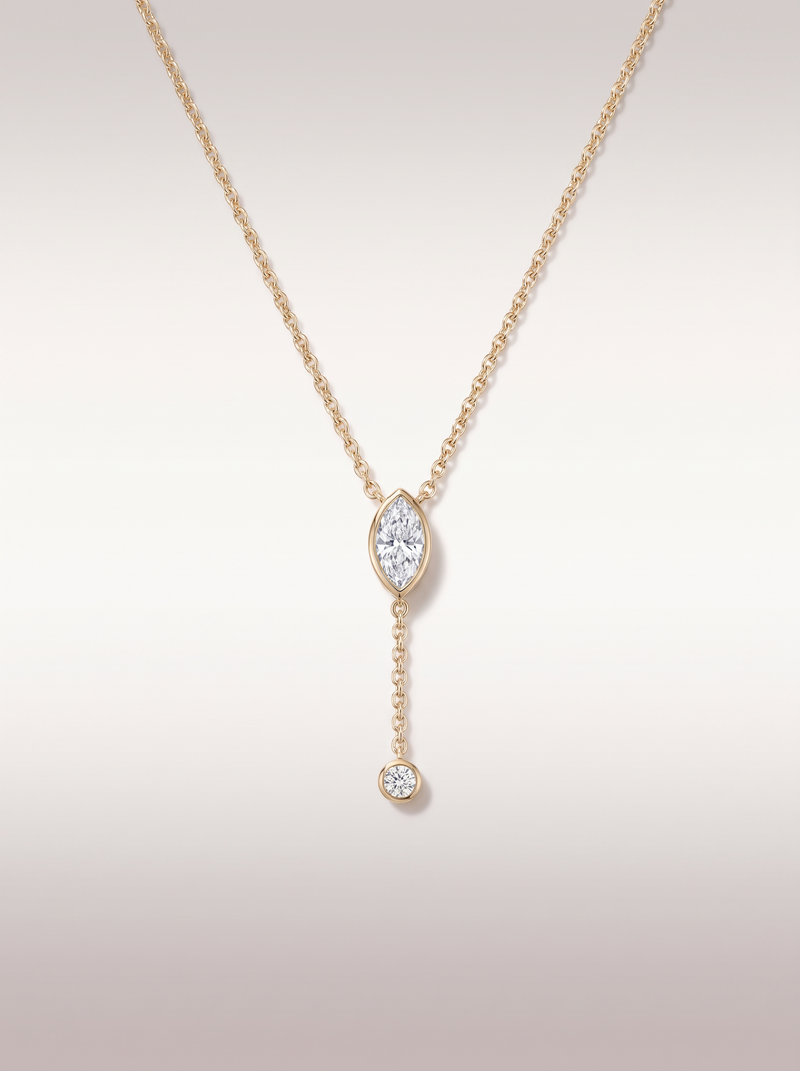 Collier Lariat Marquise — vue de face