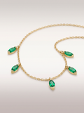 Collier Pampilles Émeraudes — vue trois-quarts