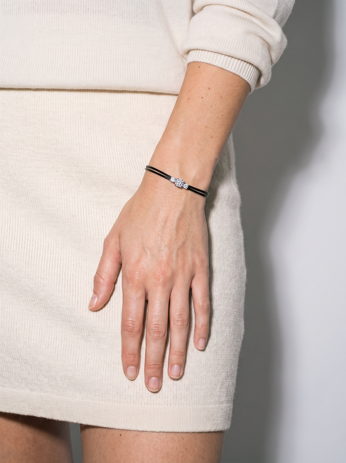 Bracelet Cordon Duo porté